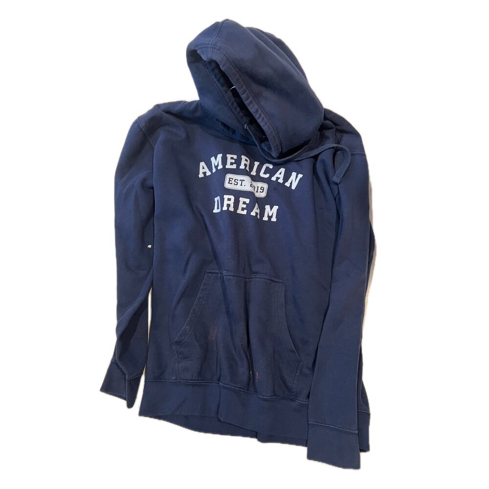 American Dream Navy Blue Pullover Hoodie Mens L